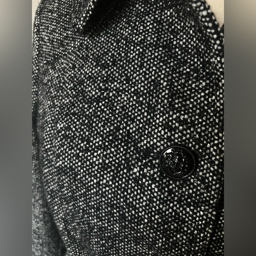 Kensie Black and White Tweed Trench Coat 🧥 - Picture 15 of 15